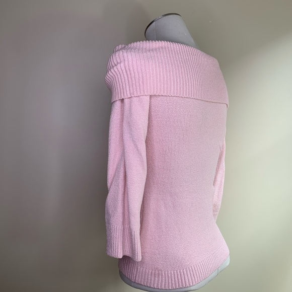 Arden B off-shoulder knit pink sweater for spring - Picture 5 of 8